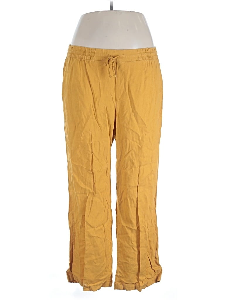 Pre-owned Old Navy Linen Pants In Yellow