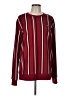 Shein Stripes Burgundy Pullover Sweater Size L - photo 1