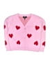 DKNY 100% Cotton Hearts Pink Cardigan Size S (youth) - photo 1