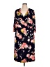 Eliza J Floral Black Casual Dress Size 16 - photo 1