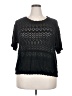 White Birch Chevron-herringbone Black Pullover Sweater Size 3X - photo 1