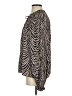Caballero Animal Print Brown Long Sleeve Blouse Size S - photo 5