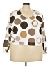 Emery Rose Polka Dots Brown 3/4 Sleeve Blouse Size 3XL - photo 1