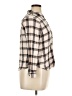 Maurices 100% Rayon Plaid Ivory Long Sleeve Button-Down Shirt Size 16 (1) - photo 4