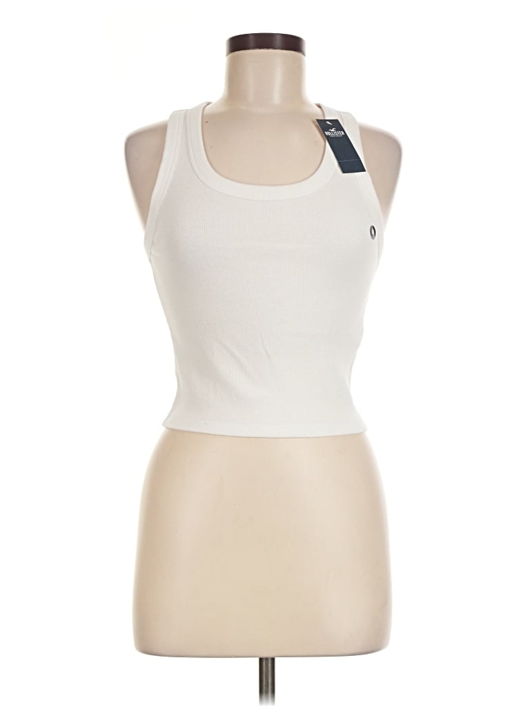 Hollister Tank Top Ivory Halter Neckline Tops
