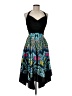 Signature 100% Polyester Paisley Teal Cocktail Dress Size 6 - photo 1
