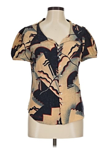 Ralph Lauren Short Sleeve Silk Top (view 1)