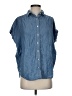 J. McLaughlin Blue Short Sleeve Blouse Size XS - photo 1