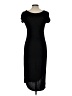 Popular Basics Solid Black Casual Dress Size L - photo 2