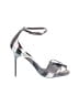 Burberry Metallic Silver Pink Bow Check Sandals  Size EU 36 1/2 - photo 1