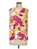 Nine West 100% Polyester Yellow Sleeveless Blouse Size L - photo 1