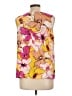 Nine West 100% Polyester Yellow Sleeveless Blouse Size L - photo 2