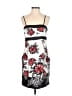 BCBG Paris 100% Polyester Print White Cocktail Dress Size 8 - photo 1