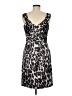Kay Unger 100% Polyester Animal Print Gray Cocktail Dress Size 8 - photo 2