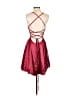 Unbranded 100% Polyester Hearts Burgundy Cocktail Dress Size 4 - photo 2