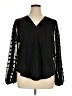Blooming Jelly 100% Polyester Black Long Sleeve Blouse Size XL - photo 1