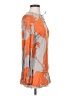 Karina Grimaldi 100% Silk Orange Long Sleeve Silk Top Size S - photo 4