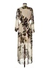 En Focus Studio 100% Polyester Print Ivory Casual Dress Size 6 - photo 2