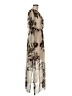 En Focus Studio 100% Polyester Print Ivory Casual Dress Size 6 - photo 4