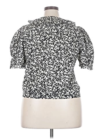 Madewell Ruffled Button-Front Top in Floral (view 2)