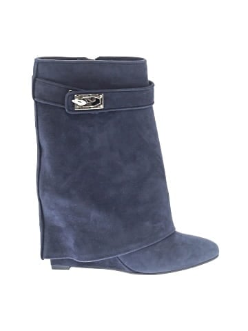 Givenchy Suede Shark Lock Wedge Boots  (view 1)