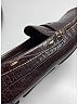 Prada Gray Brown Vintage Croc Embossed Loafers Size EU 36 - photo 3