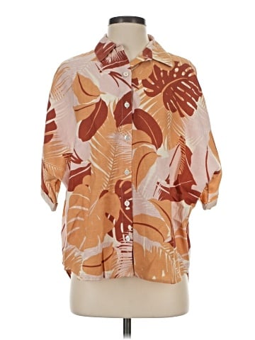 L Space 3/4 Sleeve Button-Down Shirt (view 1)