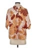 L Space Tropical Orange 3/4 Sleeve Button-Down Shirt Size S - photo 1