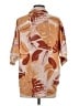 L Space Tropical Orange 3/4 Sleeve Button-Down Shirt Size S - photo 2