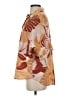 L Space Tropical Orange 3/4 Sleeve Button-Down Shirt Size S - photo 5
