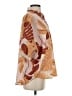 L Space Tropical Orange 3/4 Sleeve Button-Down Shirt Size S - photo 4