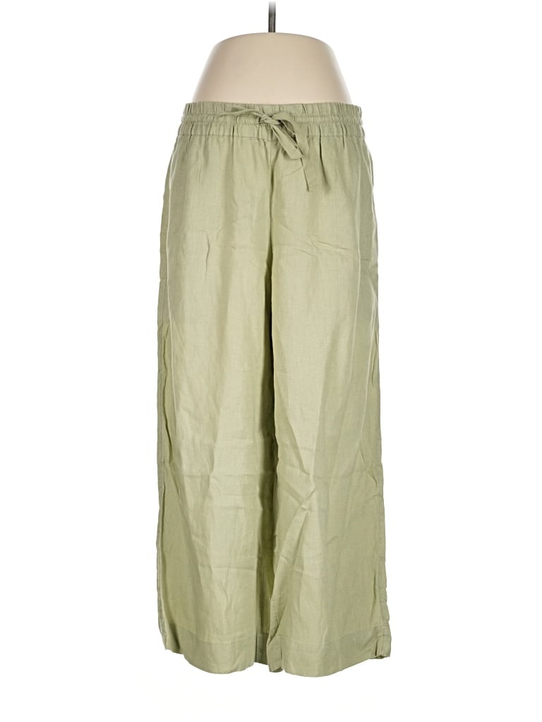 Pre-owned Jcrew Linen Pants In Green