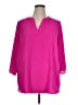 Chaus 100% Polyester Pink 3/4 Sleeve Blouse Size 1X - photo 1