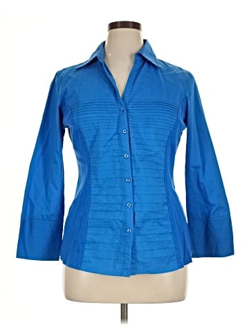 Sharagano 3/4 Sleeve Button-Down Shirt (view 1)
