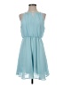 Blue Rain Solid Blue Casual Dress Size S - photo 1