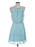 Blue Rain Solid Blue Casual Dress Size S - photo 2