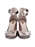 Louise Et Cie 100% Leather Metallic Silver Sandals Size 9 - photo 2