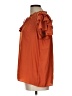 Rose + Olive Orange Short Sleeve Blouse Size L - photo 5