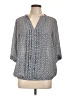 DressBarn 100% Polyester Gray 3/4 Sleeve Blouse Size L - photo 1