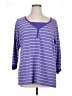 Chic Purple 3/4 Sleeve Top Size 1X - photo 1