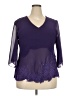 Assorted Brands 100% Polyester Purple 3/4 Sleeve Blouse Size 2X - photo 1