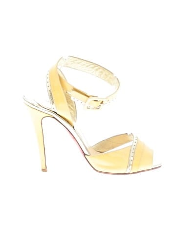 Christian Louboutin Patent Leather Escatin Sandals 100mm (view 1)