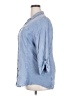 cavalini 100% Rayon Blue 3/4 Sleeve Button-Down Shirt Size 3X - photo 5