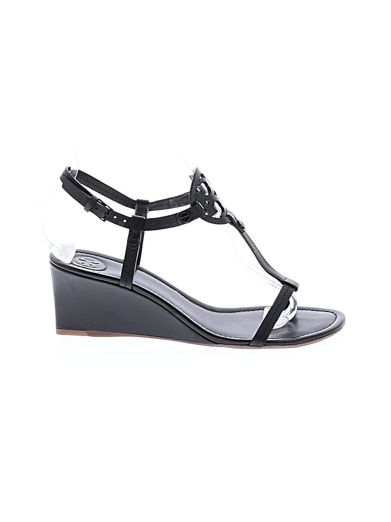 Pre-owned Tory Burch Wedges In Black