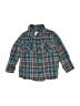 Tea 100% Cotton Plaid Teal Long Sleeve Button-Down Shirt Size 2 - photo 1