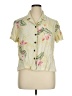Island Traders 100% Rayon Floral Yellow Ivory Short Sleeve Blouse Size XL - photo 1