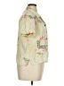 Island Traders 100% Rayon Floral Yellow Ivory Short Sleeve Blouse Size XL - photo 4