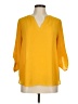 Chaus Yellow 3/4 Sleeve Blouse Size M - photo 1