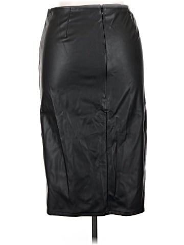 Open Edit Faux Leather Skirt (view 2)