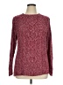 J.Jill Tweed Burgundy Pullover Sweater Size XL - photo 1